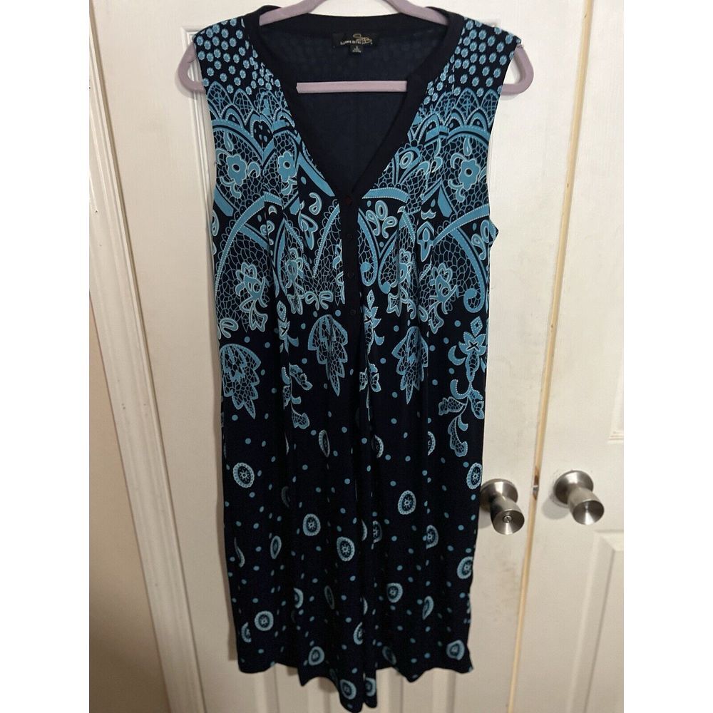 Suzanne Betro Sleeveless Dress Size Large‎